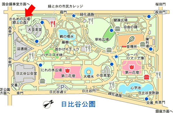 Map of Hibiya Park